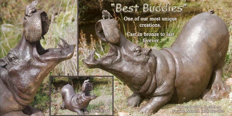 African Hippo sculpture