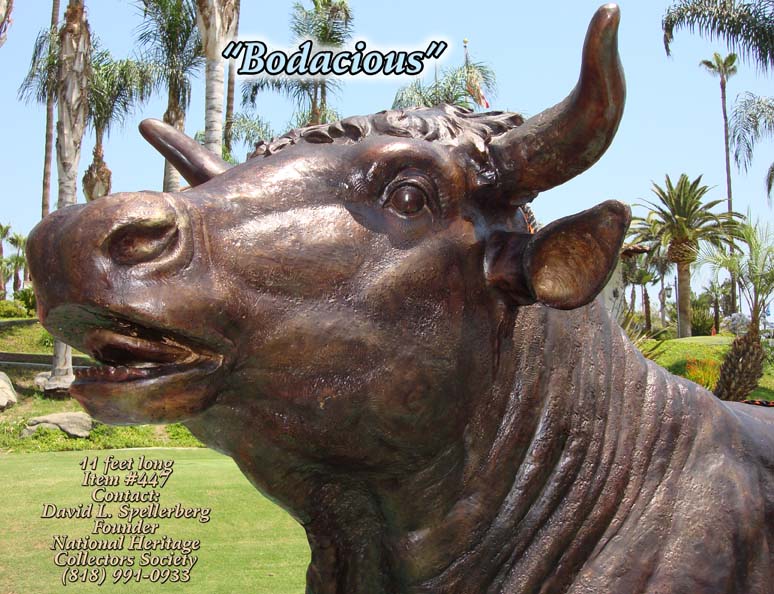 Bodacious bull sculpture