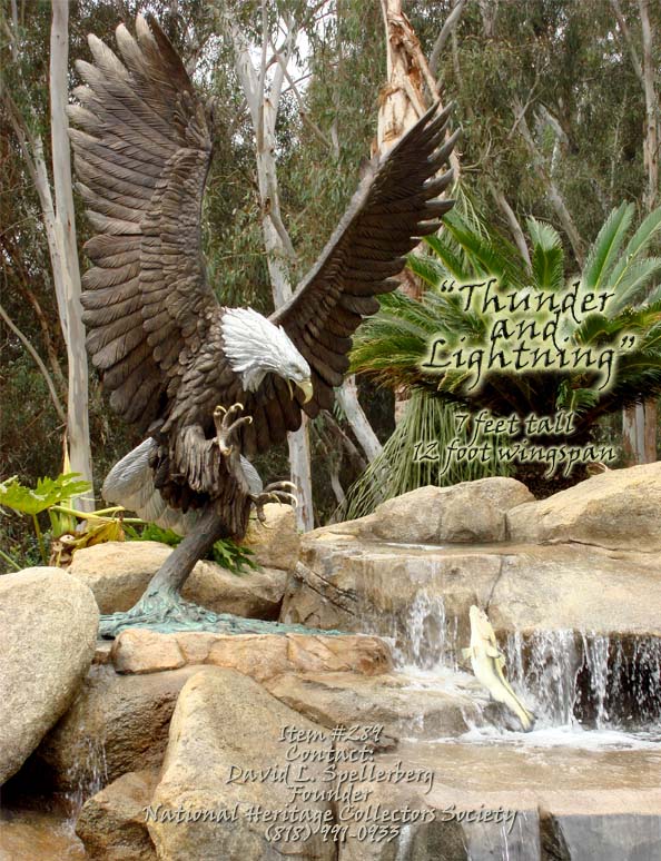 eagle and fish statue, eagle and fish statues