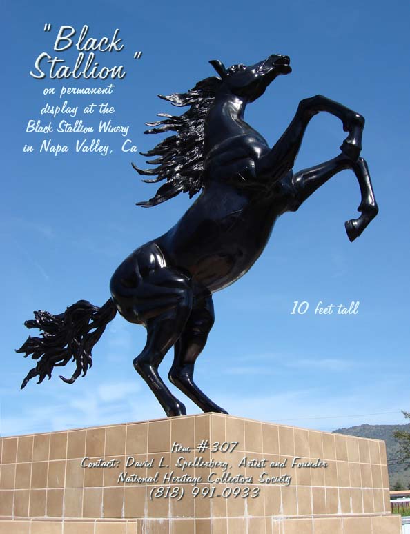 Black Stallion statue