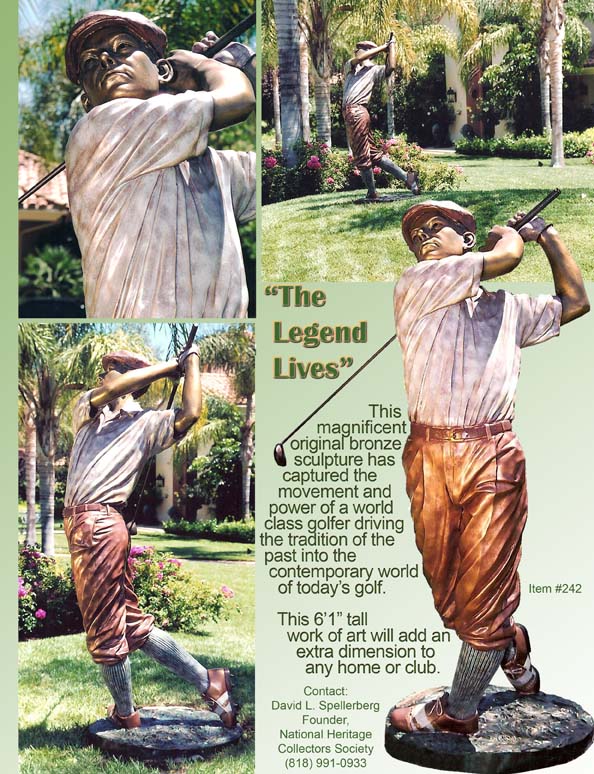 golfing statue