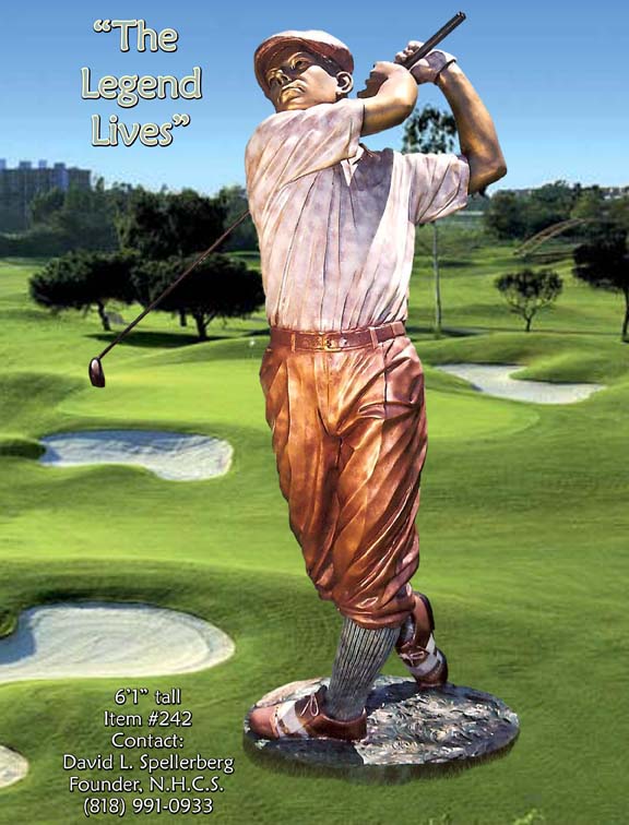 golfer statue