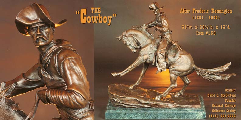The Cowboy Frederic Remington, cowboy sculpture, cowboy sculptures