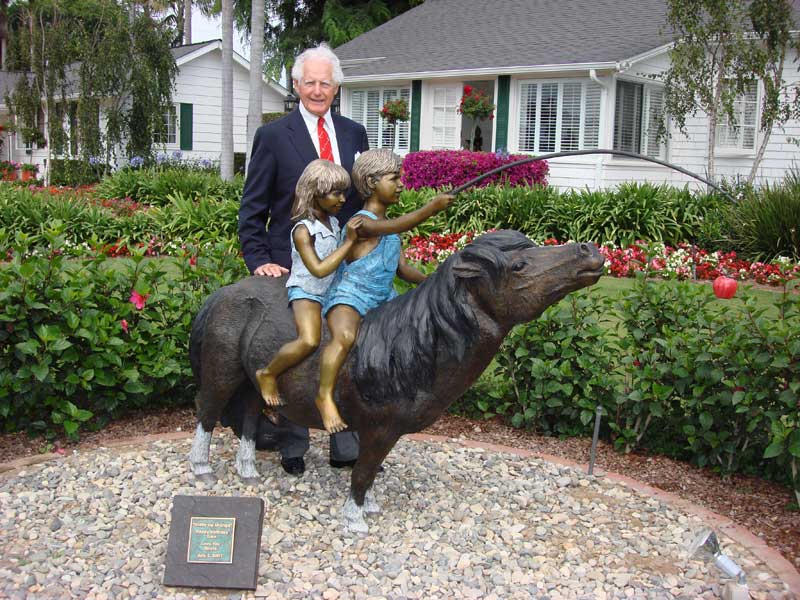 Glen Holden with pony statue