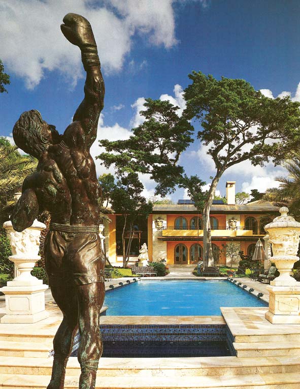 Rocky statue at Sylvester Stallone's estate