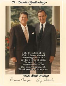 Former Presidents Reagan and Bush