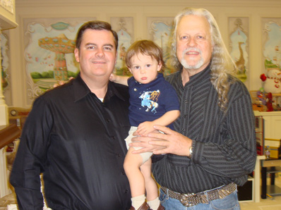 Ed Rogers and son Jack with David Spellerberg