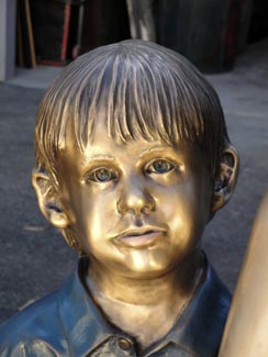  bronze boy sculpture