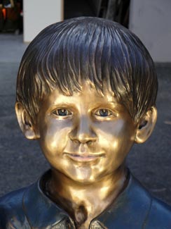 bronze boy statue