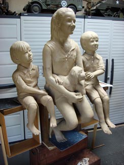bronze child statue, bronze child statues